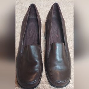 Croft & Barrow, Women's Chantal Brown leather shoes, Size 7.5 wide, 2" heel